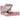 Cadru de pat otoman cu saltele Roz 160x200cm catifea