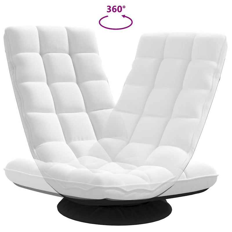Scaun pivotant cu podea alb 70x51x79 cm Tesatura