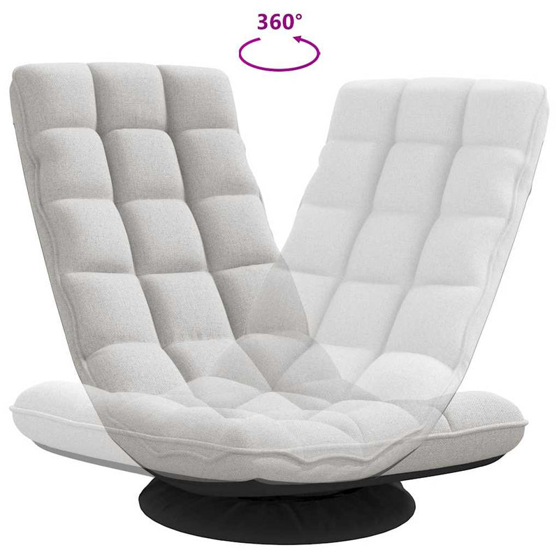 Scaun pivotant pentru podea gri nor 70x51x79 cm material textil