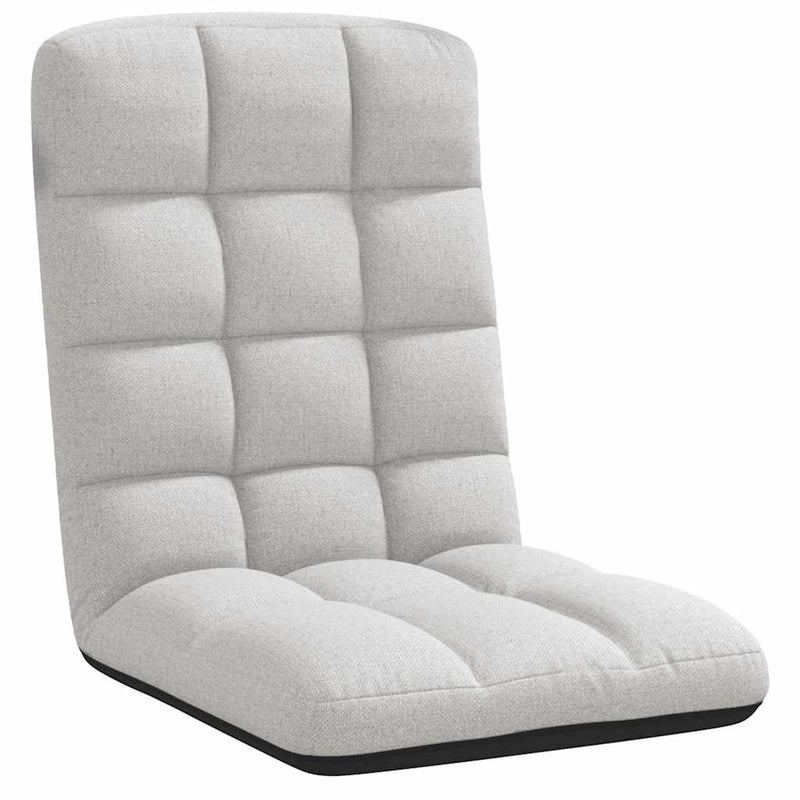 Scaun pliabil de podea, gri nor, 71x51x62 cm, material textil