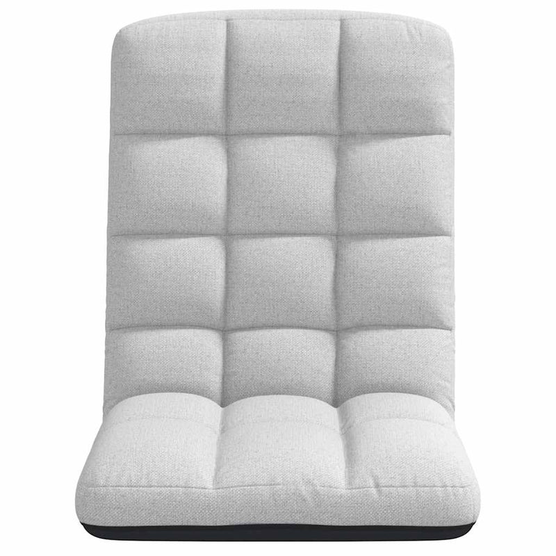 Scaun pliabil de podea, gri nor, 71x51x62 cm, material textil