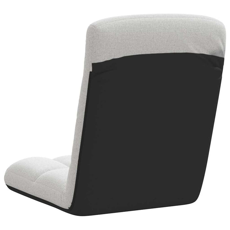 Scaun pliabil de podea, gri nor, 71x51x62 cm, material textil