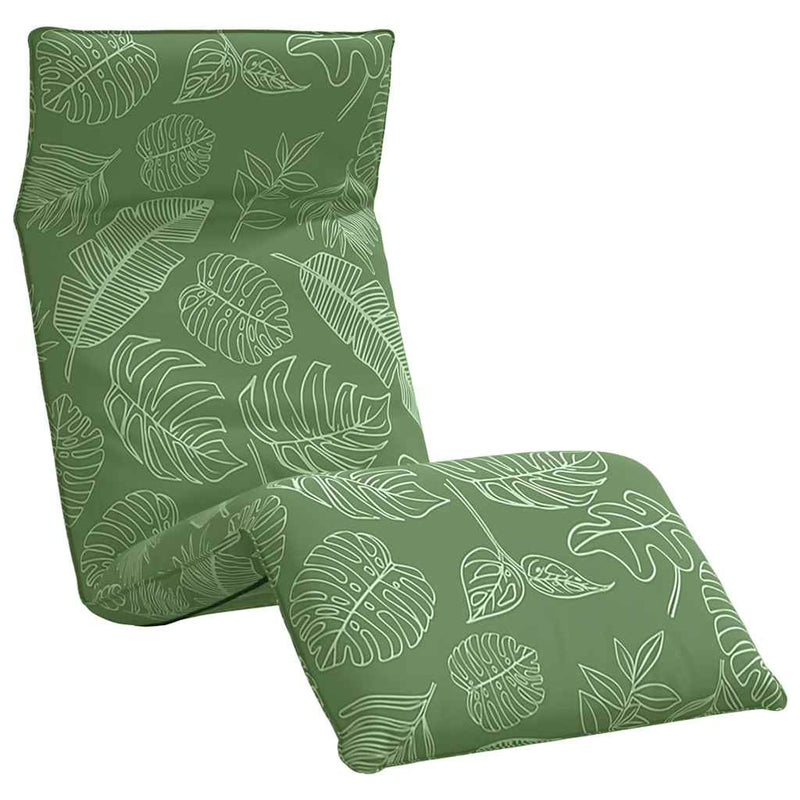 Șezlong pliabil cu model de frunze 175x54x8,5cm țesătură Oxford