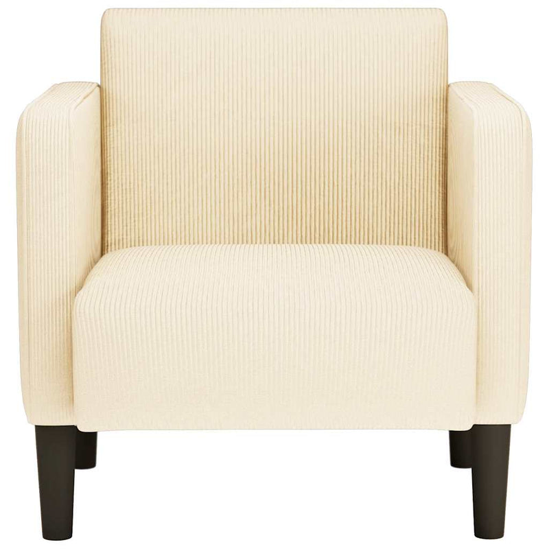 Canapea scaun cu cotiere crem 54 cm țesătură velur