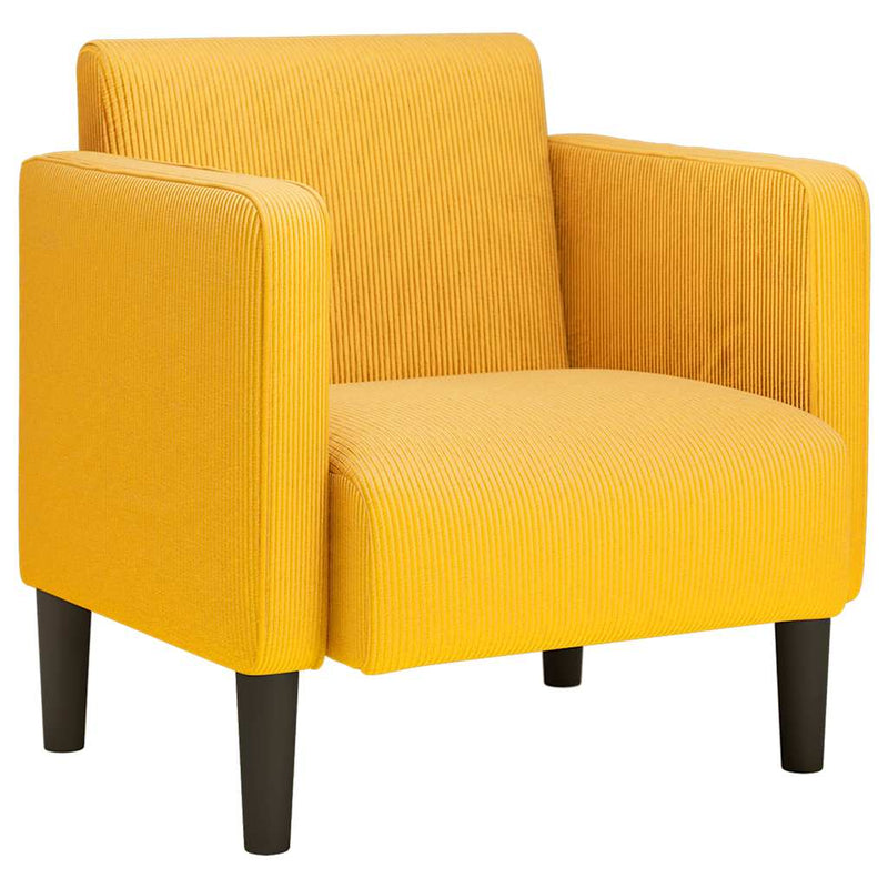 Canapea scaun cu cotiere galben deschis 54 cm țesătură velur