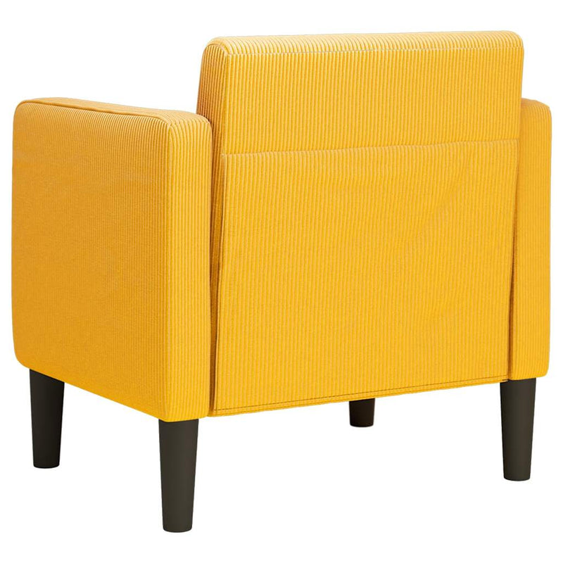 Canapea scaun cu cotiere galben deschis 54 cm țesătură velur