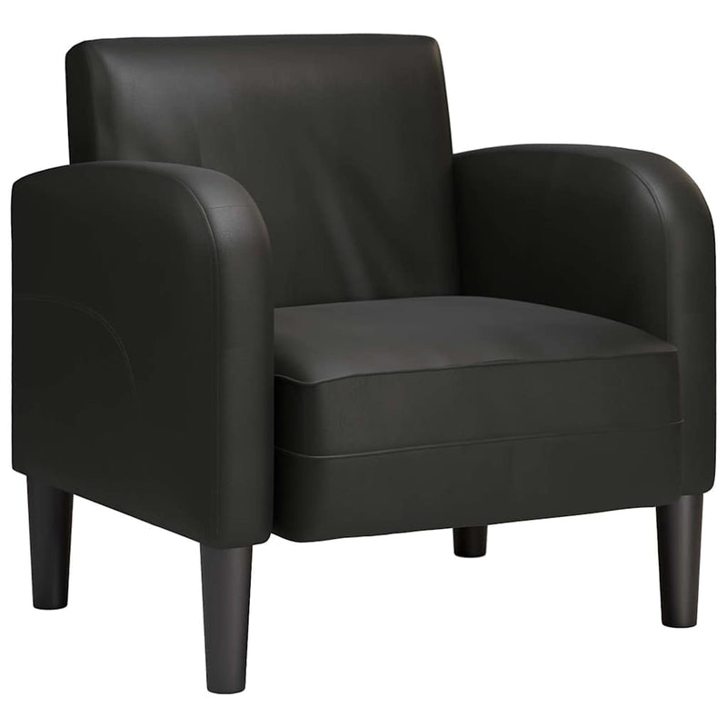 Canapea scaun cu cotiere negru 54 cm piele artificială