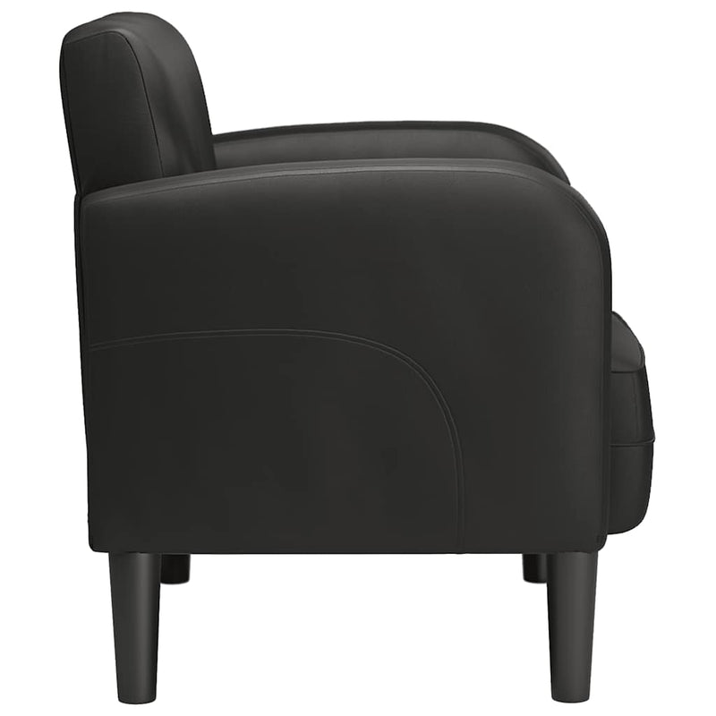 Canapea scaun cu cotiere negru 54 cm piele artificială