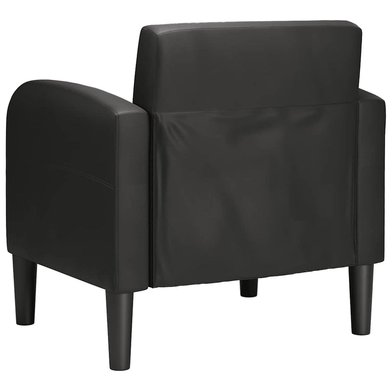 Canapea scaun cu cotiere negru 54 cm piele artificială
