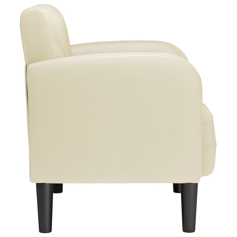 Canapea scaun cu cotiere crem 54 cm piele artificială