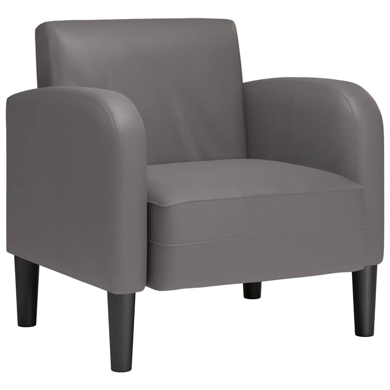 Canapea scaun cu cotiere gri 54 cm piele artificială
