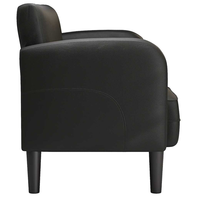 Canapea loveseat neagră 110 cm piele artificială