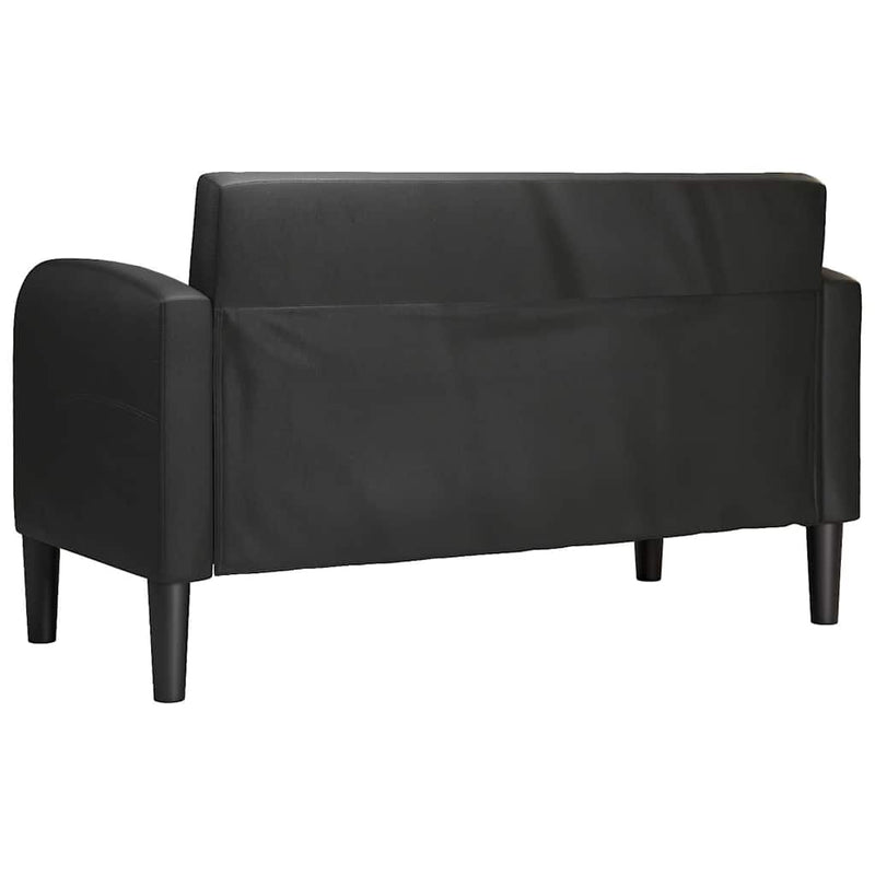 Canapea loveseat neagră 110 cm piele artificială