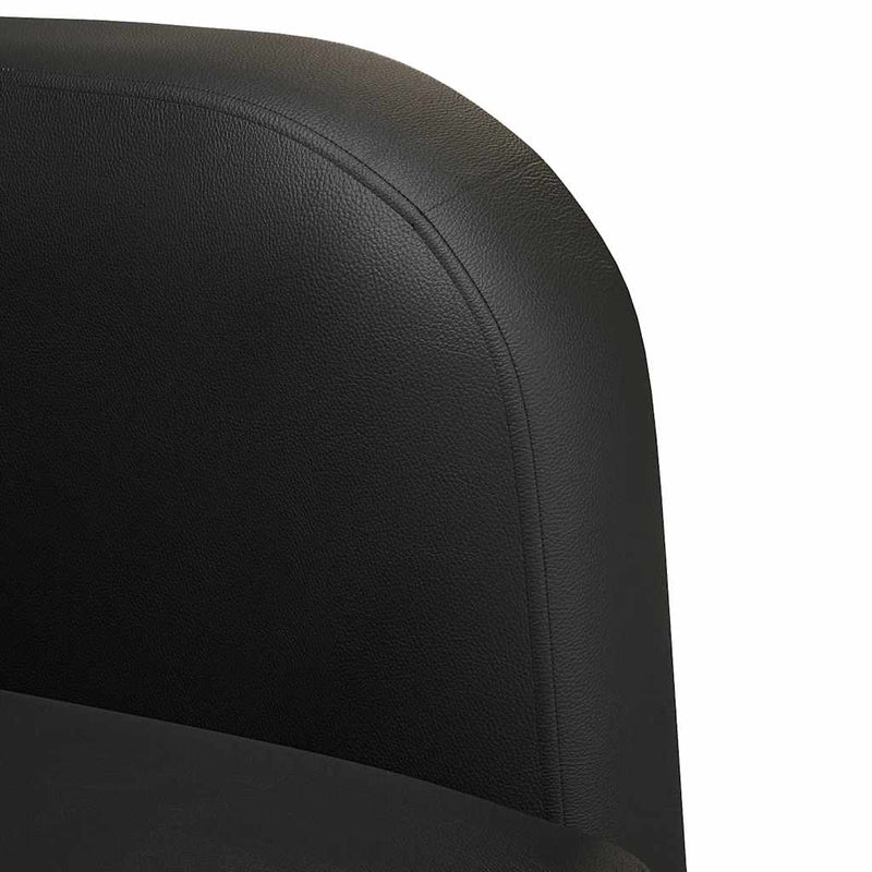 Canapea loveseat neagră 110 cm piele artificială
