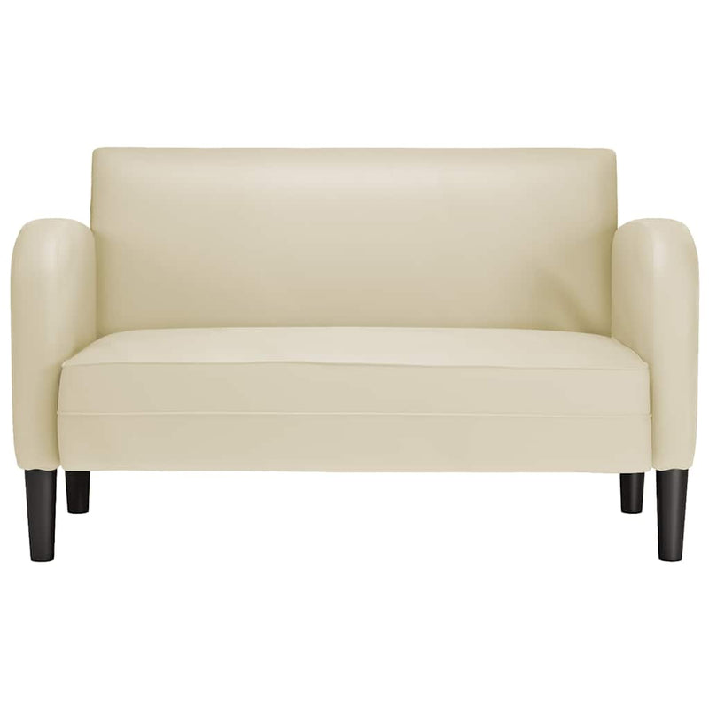 Canapea Loveseat crem 110 cm piele artificială