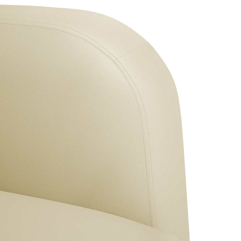 Canapea Loveseat crem 110 cm piele artificială
