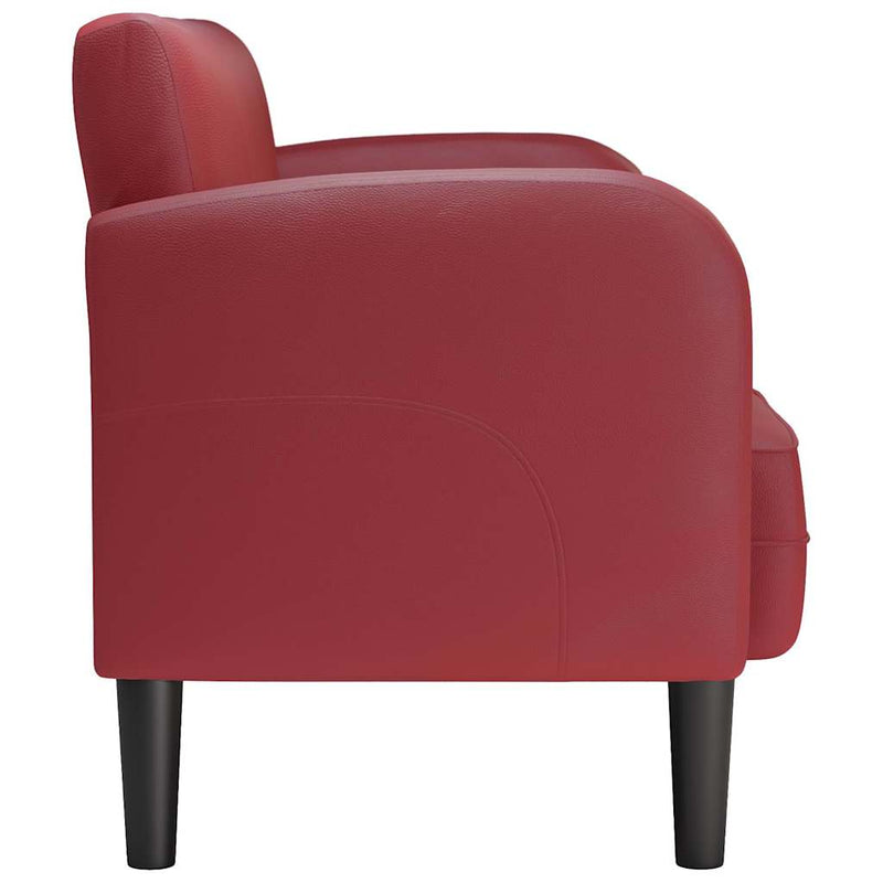 Canapea cu rădăcină roșu vin 110 cm piele artificială