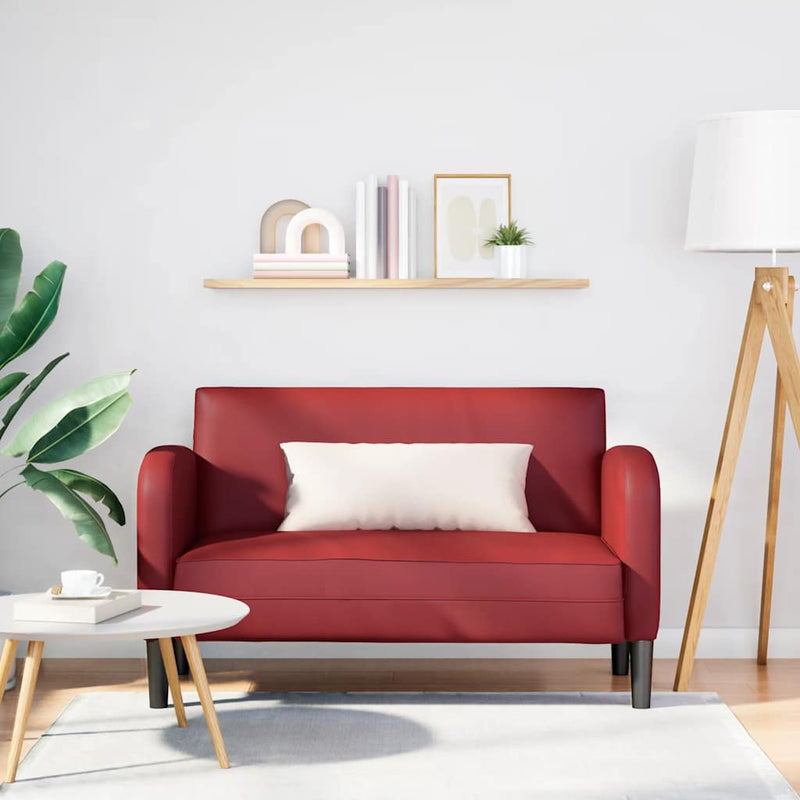 Canapea cu rădăcină roșu vin 110 cm piele artificială