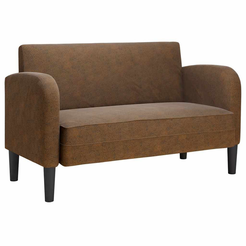 Canapea lovesea maro 110 cm piele artificială