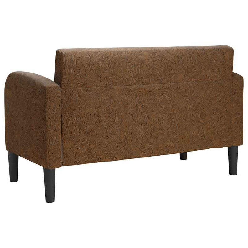 Canapea lovesea maro 110 cm piele artificială