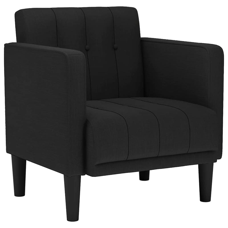 Canapea Scaun cu cotiere, negru, 53 cm, textil