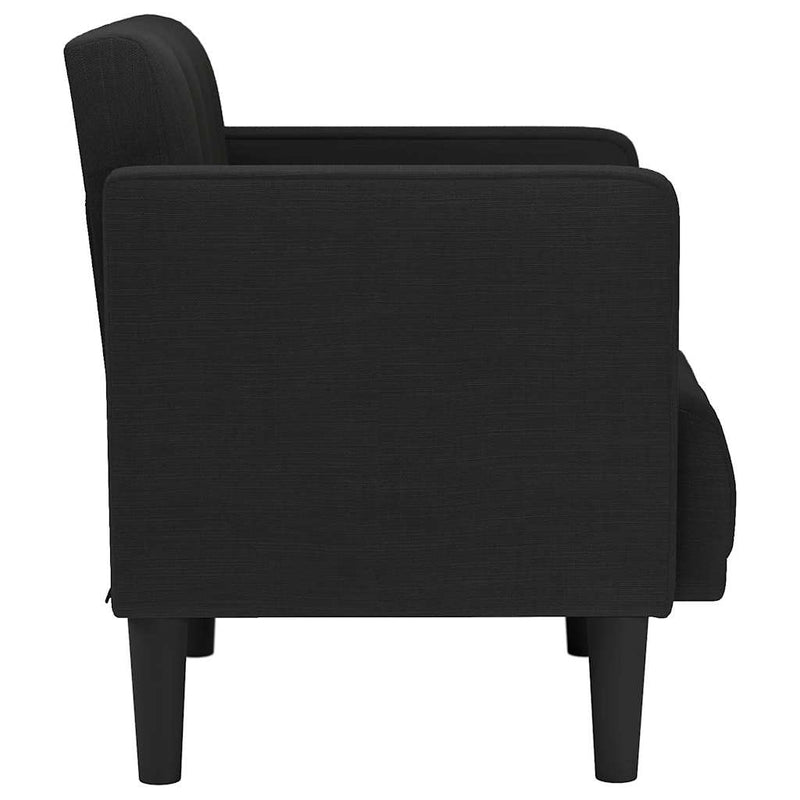 Canapea Scaun cu cotiere, negru, 53 cm, textil