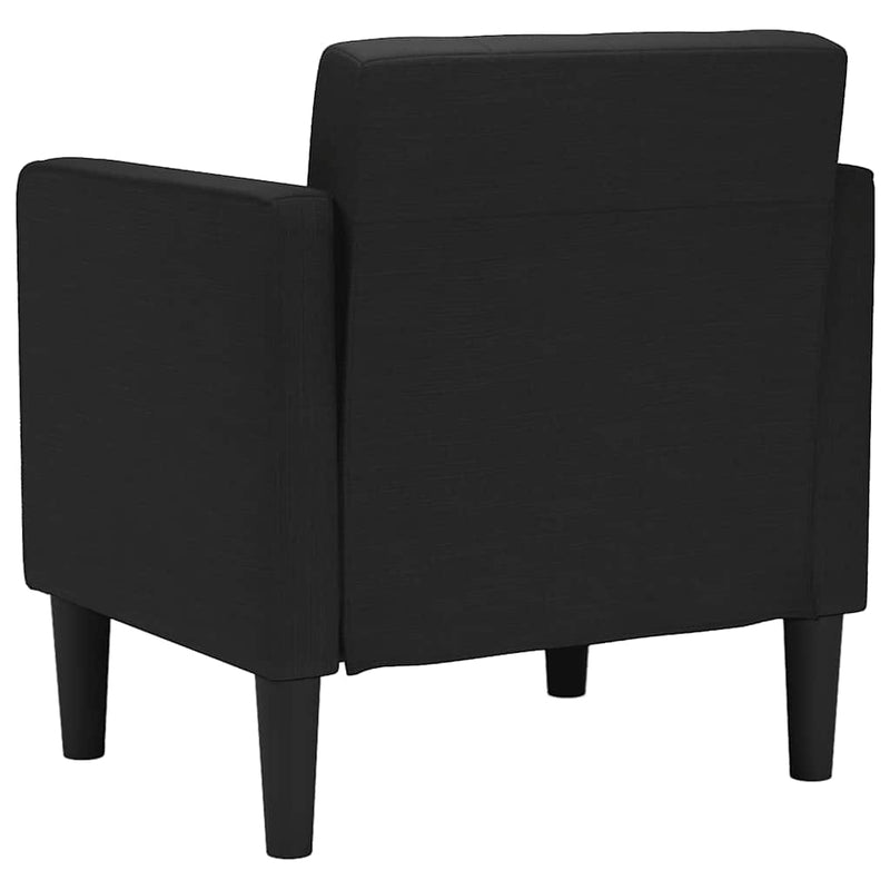 Canapea Scaun cu cotiere, negru, 53 cm, textil
