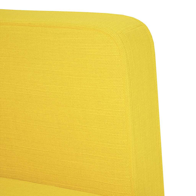 Canapea scaun cu cotiere, galben deschis, 53 cm, textil