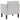 Canapea scaun cu cotiere, gri nor, 53 cm, textil