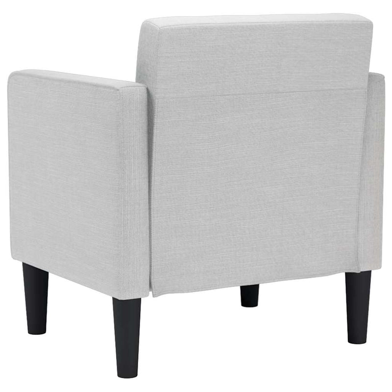 Canapea scaun cu cotiere, gri nor, 53 cm, textil