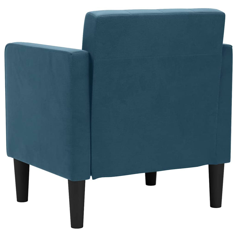 Canapea Scaun cu cotiere, albastru, 53 cm, catifea