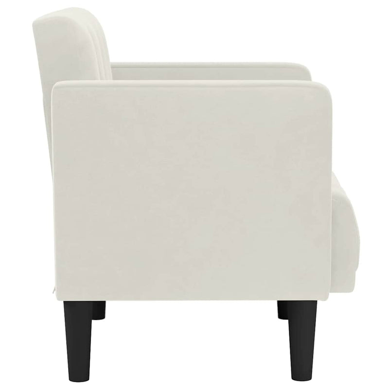 Canapea Scaun cu cotiere, crem, 53 cm, catifea