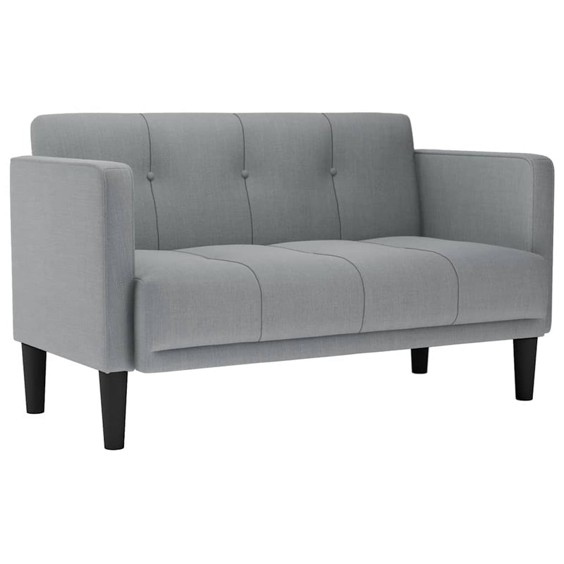 Canapea loveseat, gri deschis, 111 cm, textil
