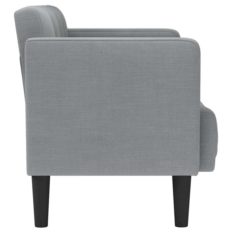 Canapea loveseat, gri deschis, 111 cm, textil
