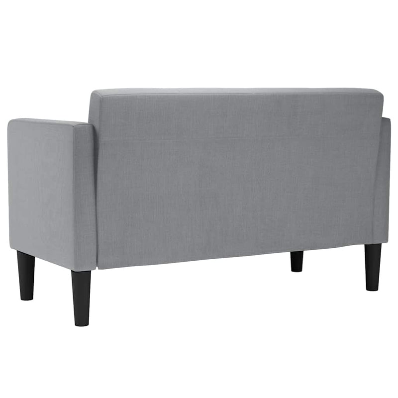 Canapea loveseat, gri deschis, 111 cm, textil