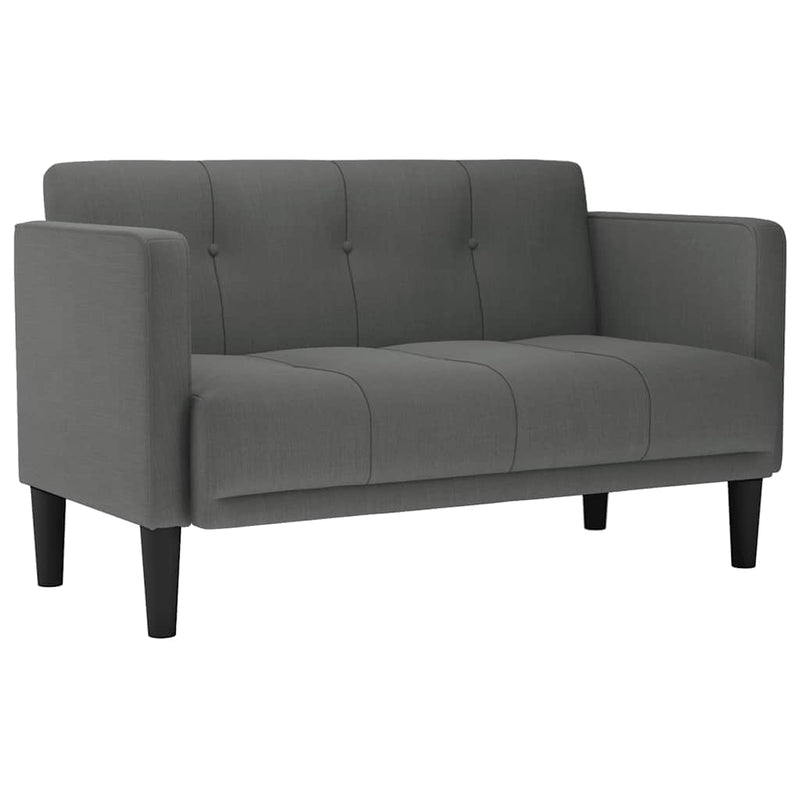 Canapea loveseat, gri închis, 111 cm, textil
