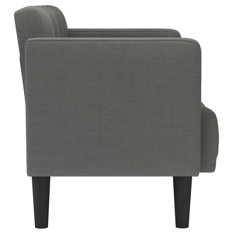 Canapea loveseat, gri închis, 111 cm, textil