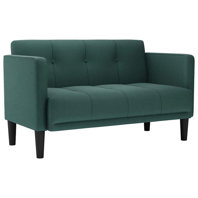 Canapea loveseat, verde închis, 111 cm, textil