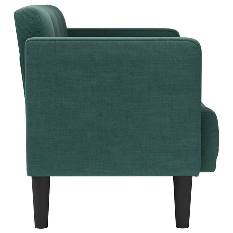Canapea loveseat, verde închis, 111 cm, textil
