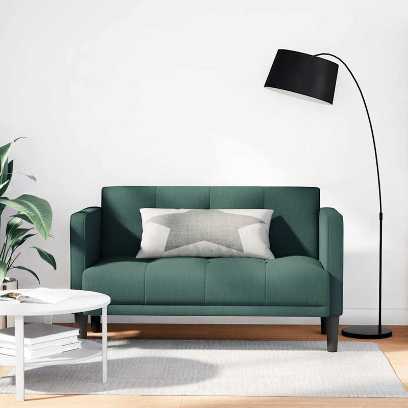 Canapea loveseat, verde închis, 111 cm, textil