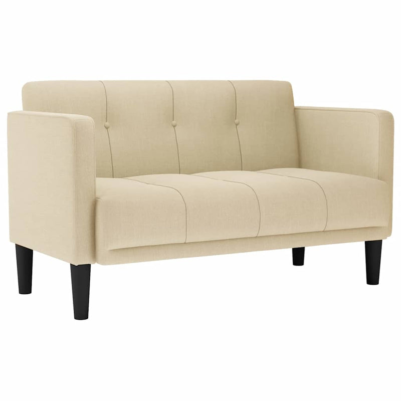 Canapea loveseat, crem, 111 cm, textil