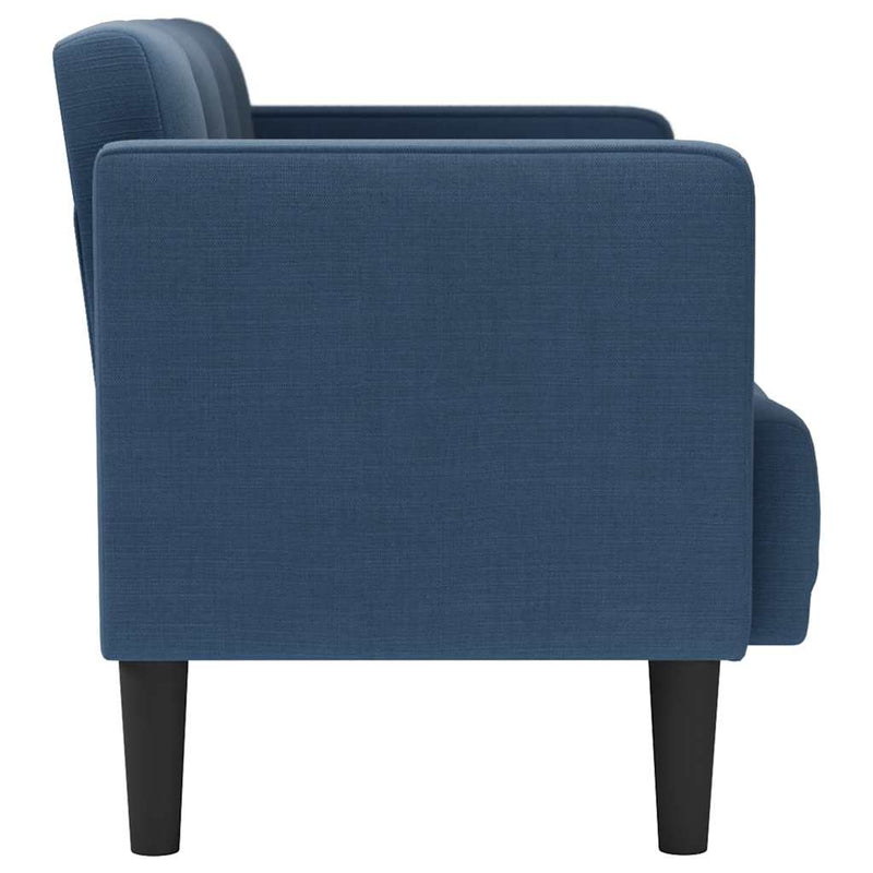 Canapea loveseat, albastru, 111 cm, textil