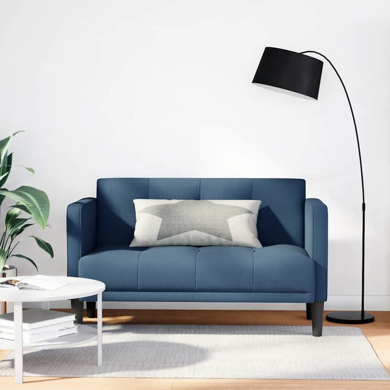 Canapea loveseat, albastru, 111 cm, textil