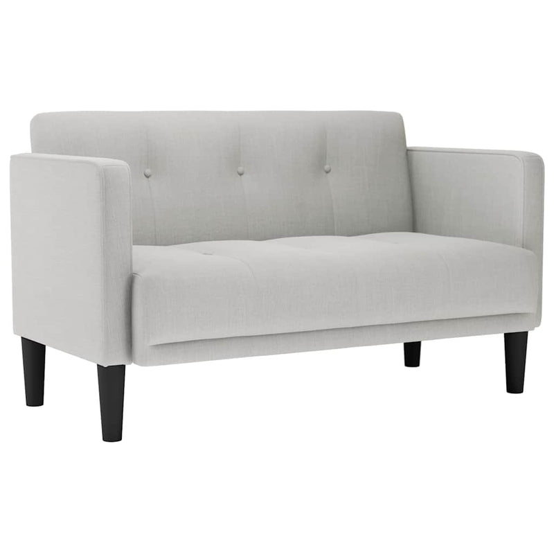 Canapea loveseat, gri nor, 111 cm, textil