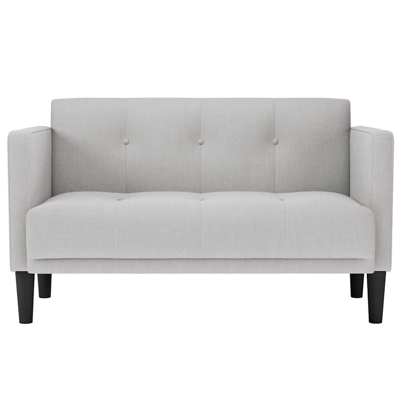 Canapea loveseat, gri nor, 111 cm, textil
