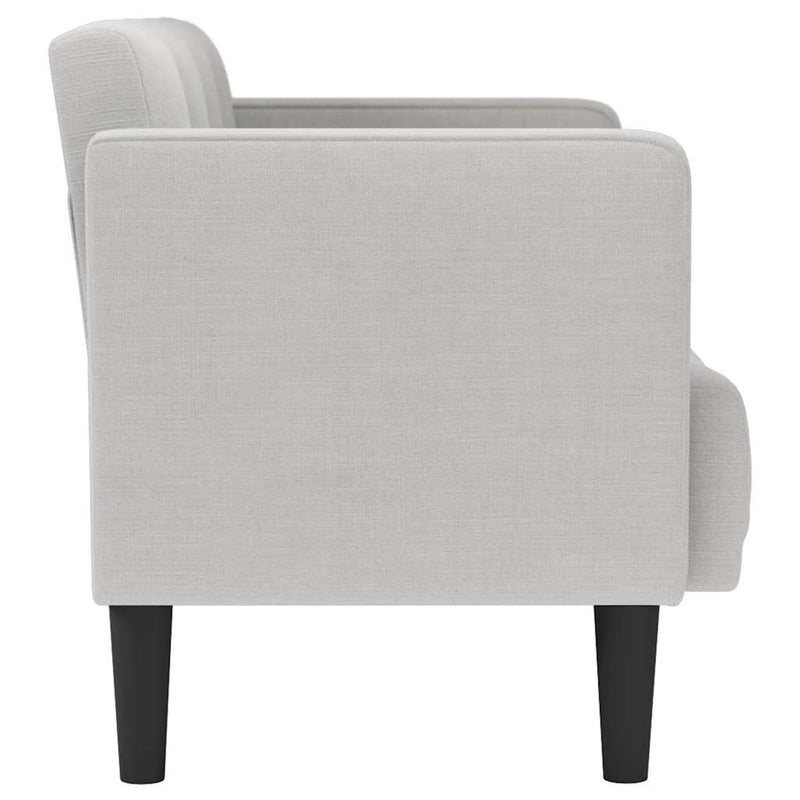 Canapea loveseat, gri nor, 111 cm, textil