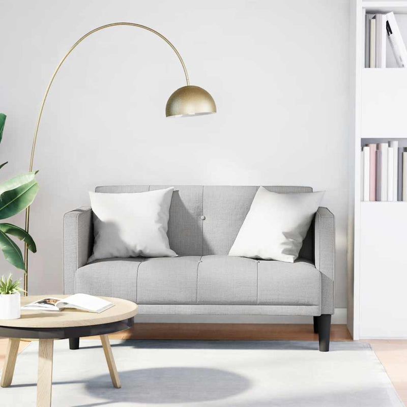 Canapea loveseat, gri nor, 111 cm, textil