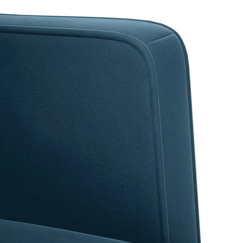 Canapea loveseat, albastru, 111 cm, catifea