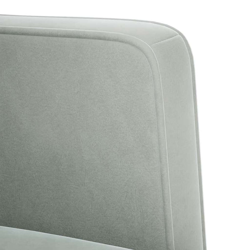 Canapea loveseat, gri deschis, 111 cm, catifea