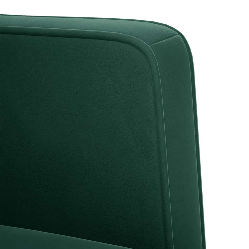 Canapea loveseat, verde închis, 111 cm, catifea